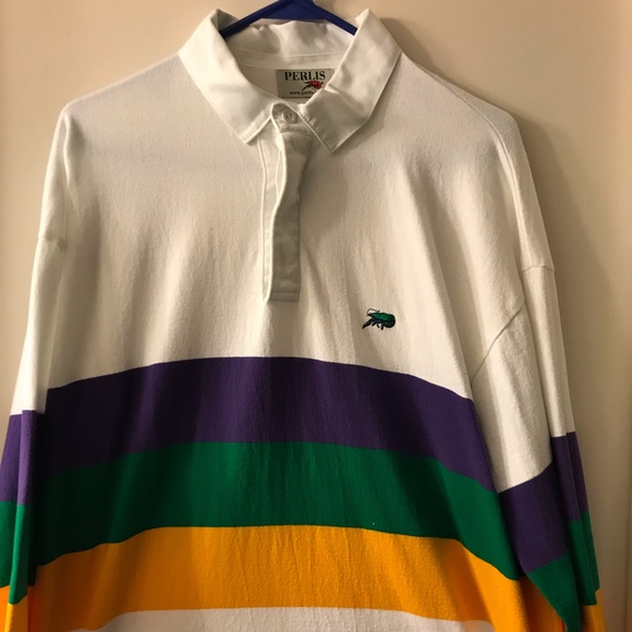 Mardi Gras Rugby Chest Stripe 